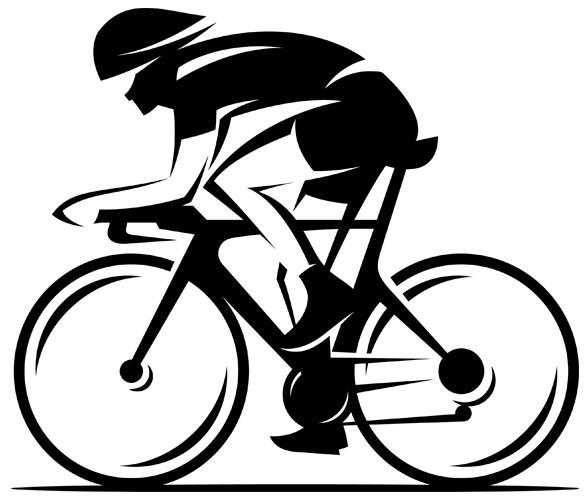 rysunek kolarza szosowego na rowerze